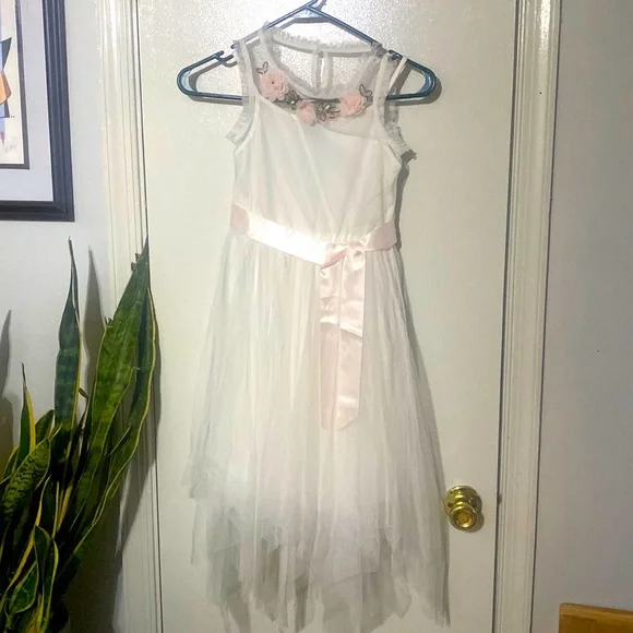Zunie | Dresses | Girls Size 8 Formal White Dress Nwt Weddingeaster |  Poshmark